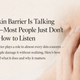 Your Skin Barrier Is Talking to You